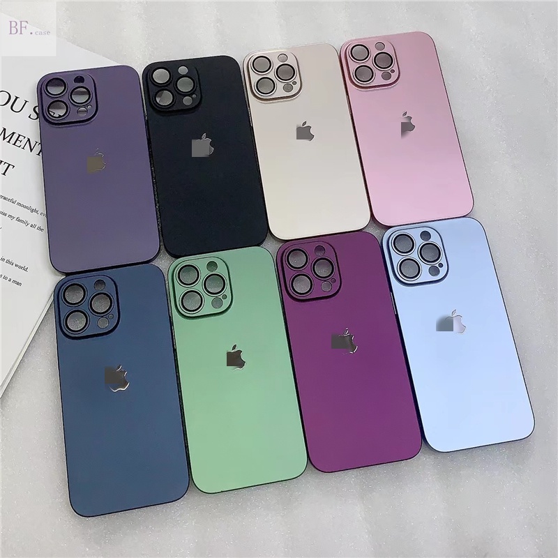 IPHONE Casing Pc Keras Ultra Tipis Untuk Iphone14 12 13 11 Pro Max Pelindung Kamera Lubang Volume Tahan Debu