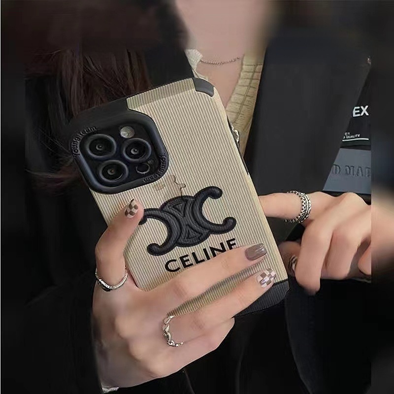 【Lamb Skin】Luxury City Girl Soft Case for IPhone 6S 7 Plus 8 Plus X XS XR XS Max 11 13 12 14 PRO Max 14 Plus 12 13 Mini Camera Protect Celin*e