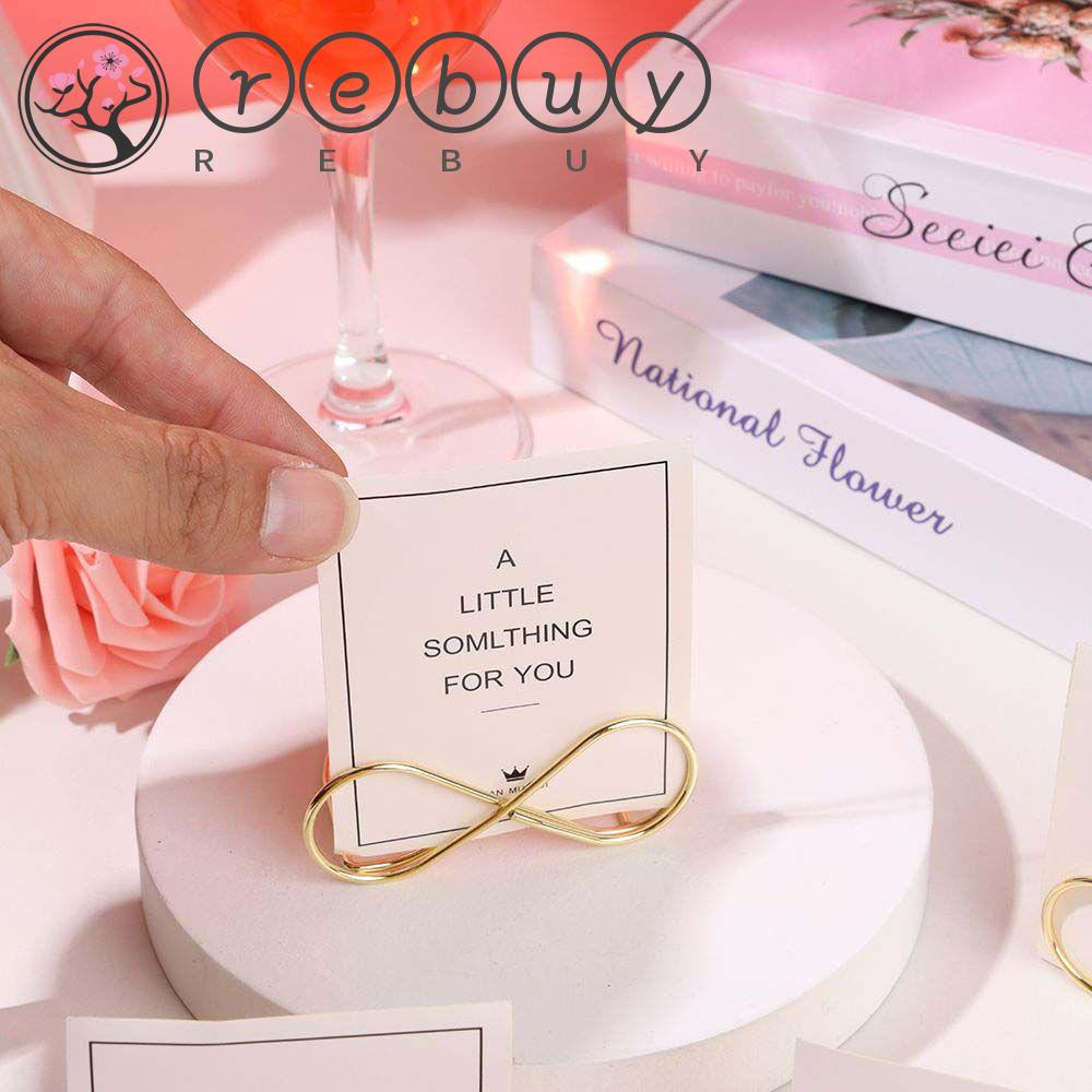 REBUY 1PC Place Card Holder Metal Menu Stand Table Number Holders Name Seating Labels Wedding Clamps Cards Display Stand Business Card Party Anniversary Decoration Desktop Decoration/Multicolor