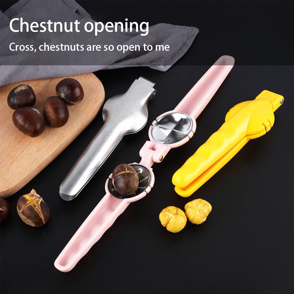 2-in-1 Chestnut Klip Walnut Tang Logam Nutcracker Pembuka Alat Dapur Rumah Tangga Pemipil Mesin Gadget Persediaan