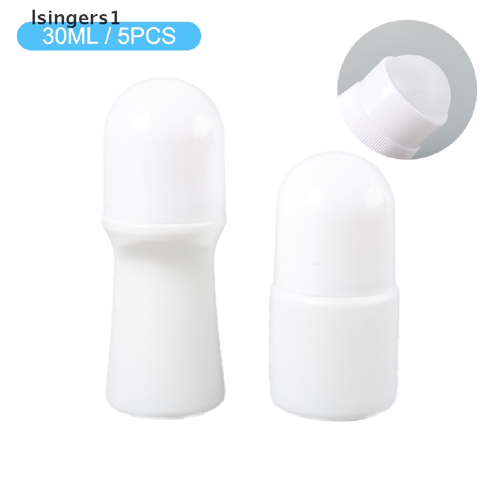 [lsingers1] 5pcs 30ml Botol Roll on Plastik Kosong Obat Isi Ulang Butik