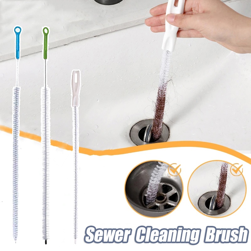 45/72cm Dipanjangkan Sikat Pembersih Saluran Pipa Dredging Alat Fleksibel Kamar Mandi Floor Drain Wastafel Dapur Pembersih Pipa Selokan Sumbatan Hair Remover