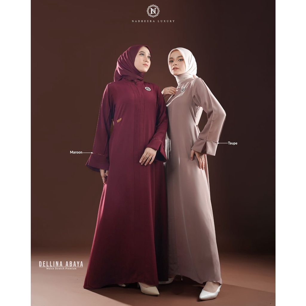 Dellina Abaya by Nadheera Luxury | Abaya Terbaru | Gamis Abaya Masa Kini | Dress Lebaran