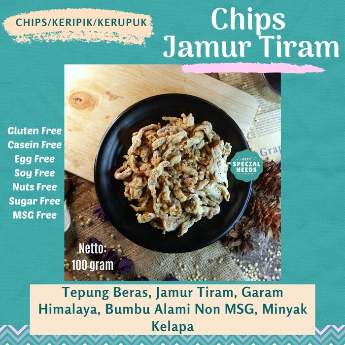 

Terlaris ✨ -Chips Keripik Jamur Tiram Non MSG - Gluten Free - Diet Special Needs- 2.2.23