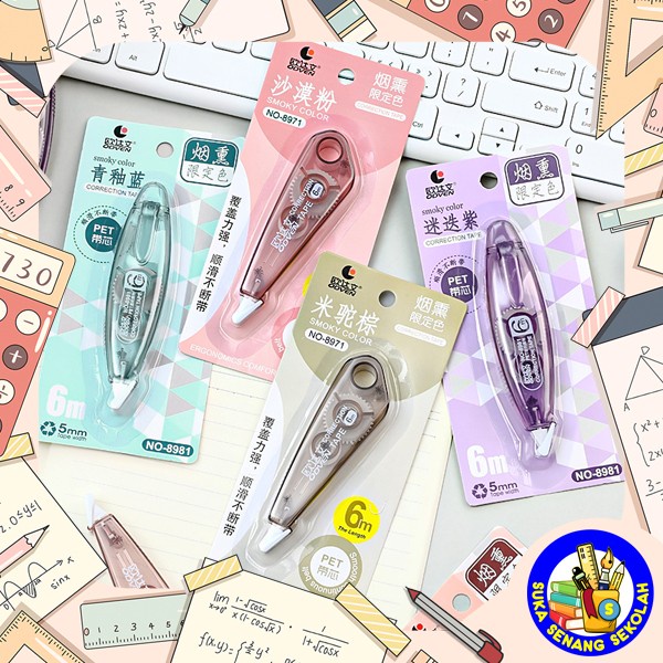 

DISKON SHOPEE/ Correction Tape / Tip Ex Smoky 5 mm X 6 M ST0008 - Cokelat