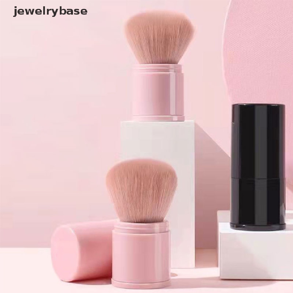 [jewelrybase] Kuas Makeup Yang Dapat Ditarik Satu Kuas Bedak Besar Blush Dengan Tutup Full Set Make Up Butik