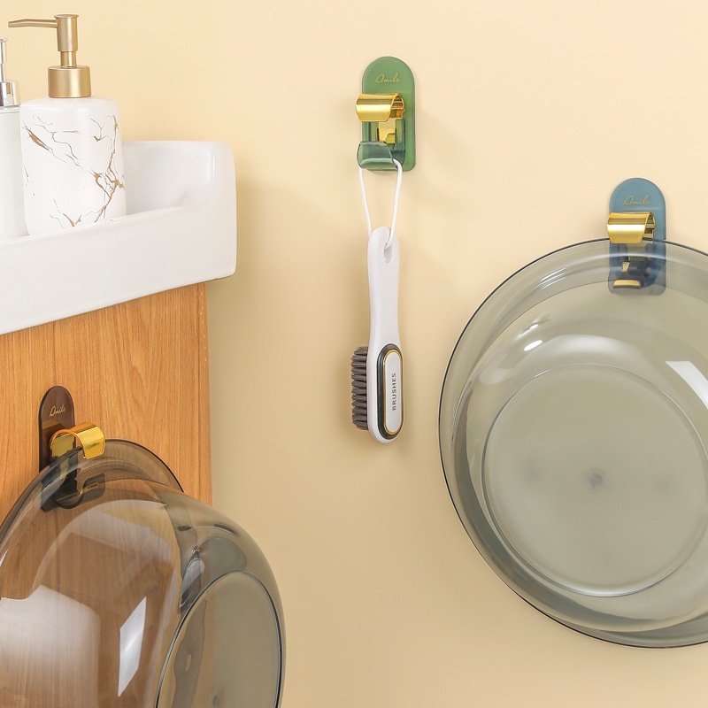 Kait Wastafel Adjustable Kamar Mandi/Rak Penyimpanan Holder Hook Stiker Tanpa Jejak Tahan Lama Yang Dipasang Di Dinding