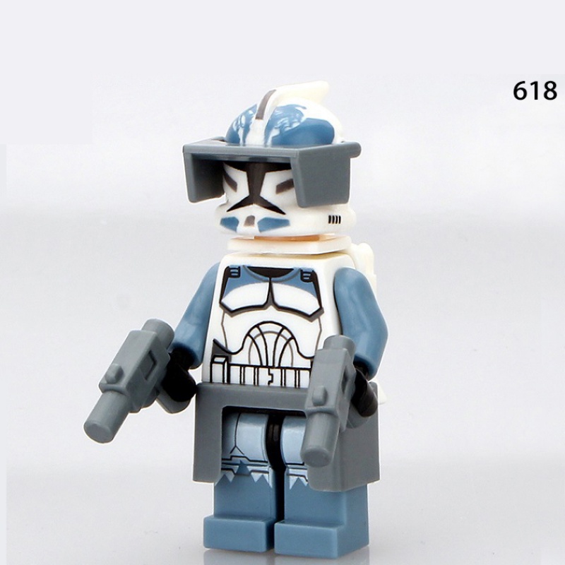 Clone Trooper Heavy Soldier Minifigures Star Wars Commander REX FOX Serigala Demolition Soldier Koleksi Angka Mini