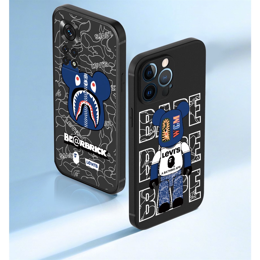 Soft Case Redmi Note 11S 11 Pro Redmi 10C 10A 9C 9T Note10 5G Note 10S Note 9s Poco M3 Pro X3 Pro NFC Mulut Hiu Dan Bearbrick TPU Phone Cover