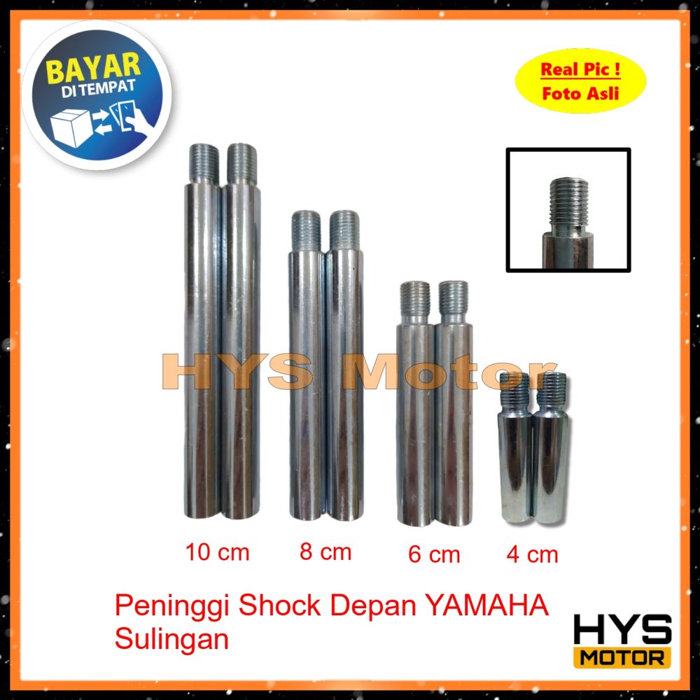 HYS Peninggi Shock Depan Sulingan YAMAHA Mio M3 Z Soul GT X-Ride Fino 125 Nmax Aerox Lexi FreeGo Faz