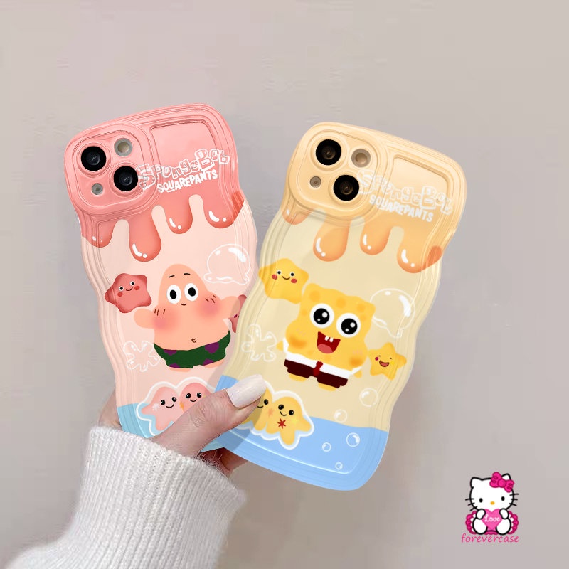 Casing Spongebob Patrick Star Lucu Infinix Hot 10s 9 12i 10 11s 20s 10Lite 20 8 12 Pro Smart 4 5 6 Plus Note12 12Pro 10Pro Hot 11 10 9 12 Main Kartun Wavy Edge Soft Case