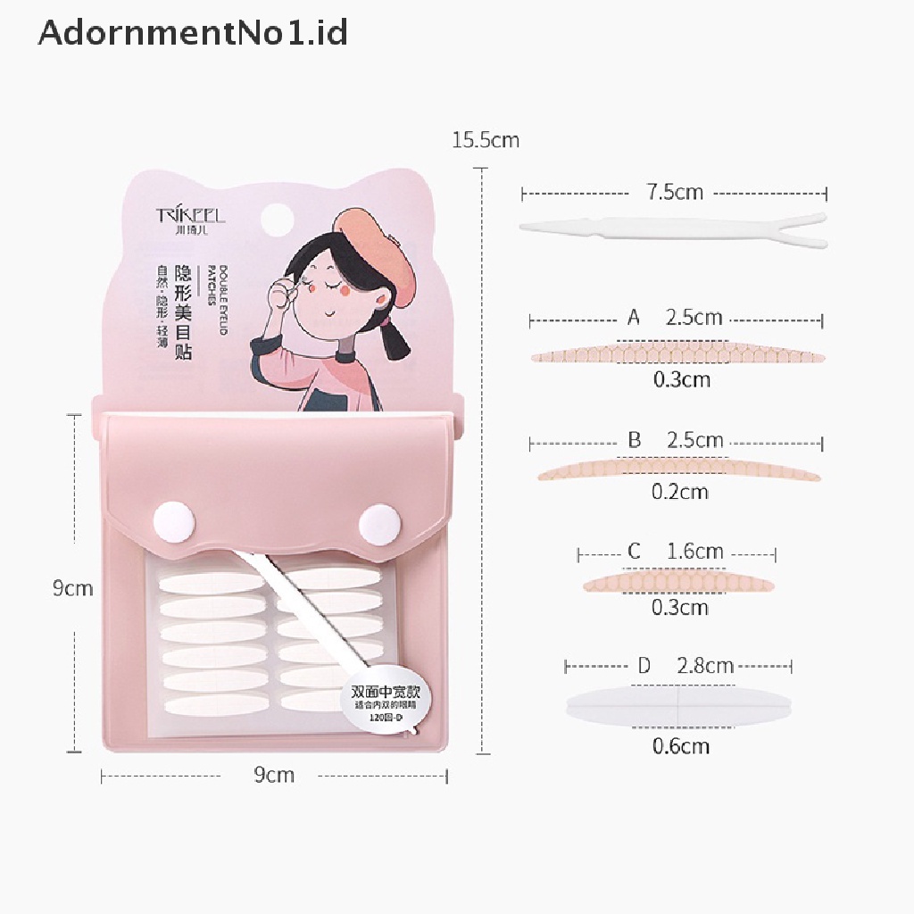 [AdornmentNo1] Double Eyelid Tape Perekat Tak Terlihat Strip Pengangkat Mata Makeup Stiker Renda [ID]