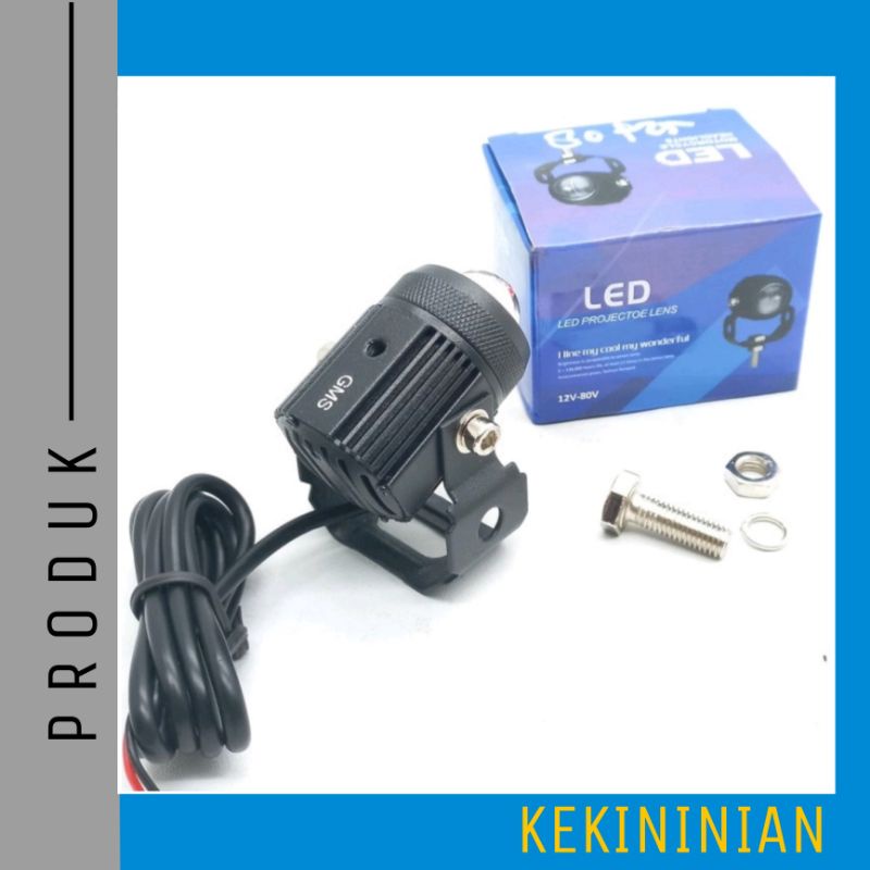 GMS Lampu Tembak D2 Mini Laser High Low Putih Kuning 12V-80Volt 20Watt