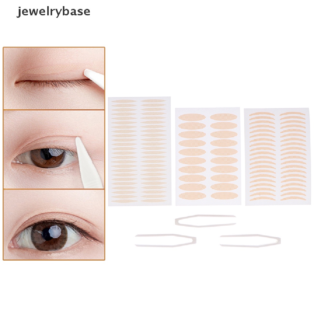 [jewelrybase] 200pcs Invisible Lace Mesh Double Eyelid Lift Strip Tape Perekat Sticke tweezer Butik