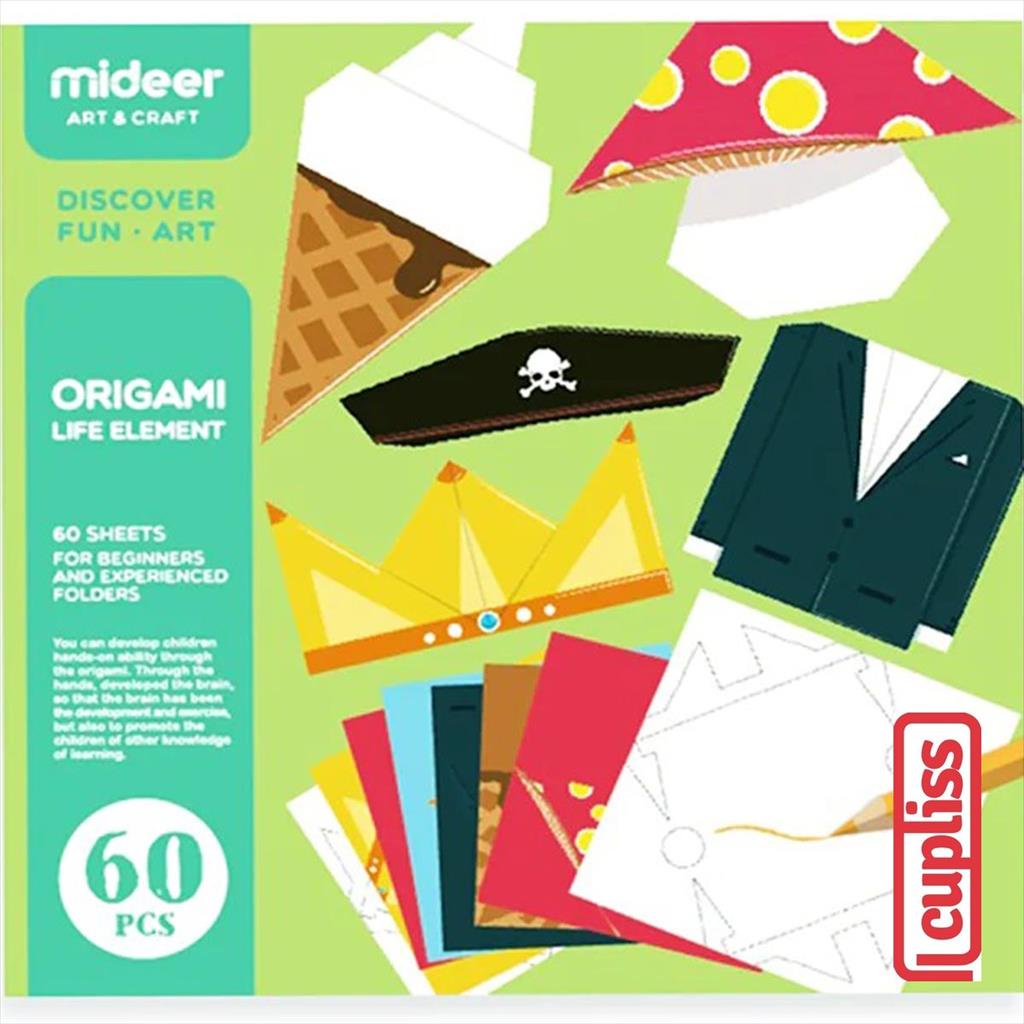 Mideer Origami Life Element Mainan Edukasi Anak Origami