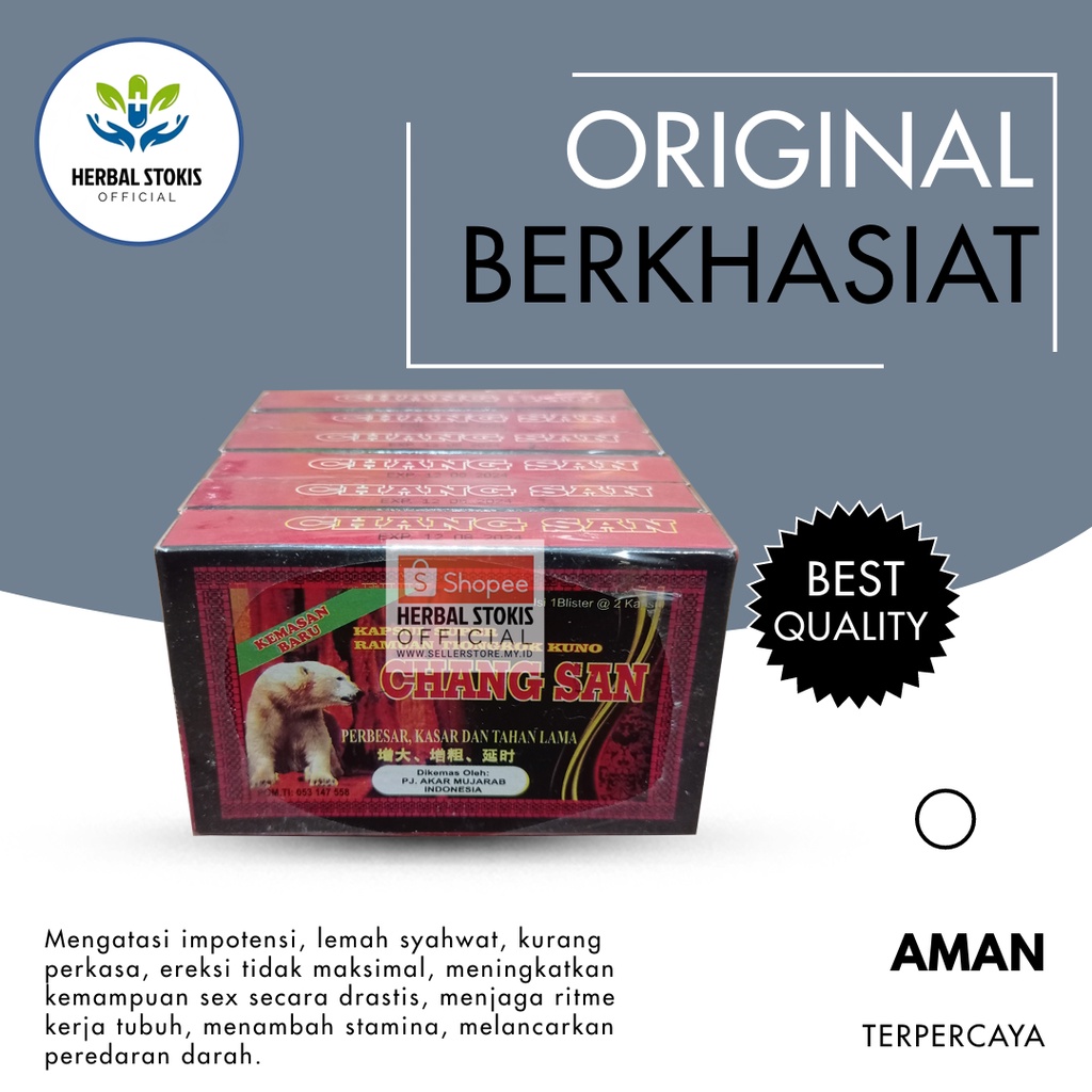 Suplemen Kapsul Herbal Obat (Kuat) HerbalChang (San) Blister Original Asli Obat Vitalitas Menambah S