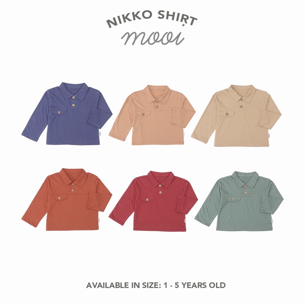 Mooi Nikko Shirt / Atasan Kemeja Anak Laki-Laki