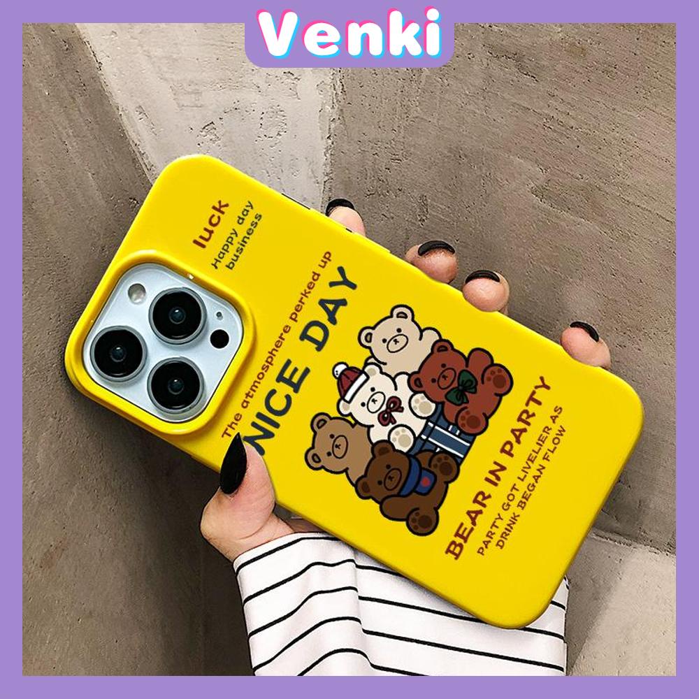 iPhone Case Soft TPU Glossy Yellow Candy Case Cute Cartoon Bear Camera Protection Shockproof For iPhone 14 13 12 11 Pro Max 7 8 Plus X XR