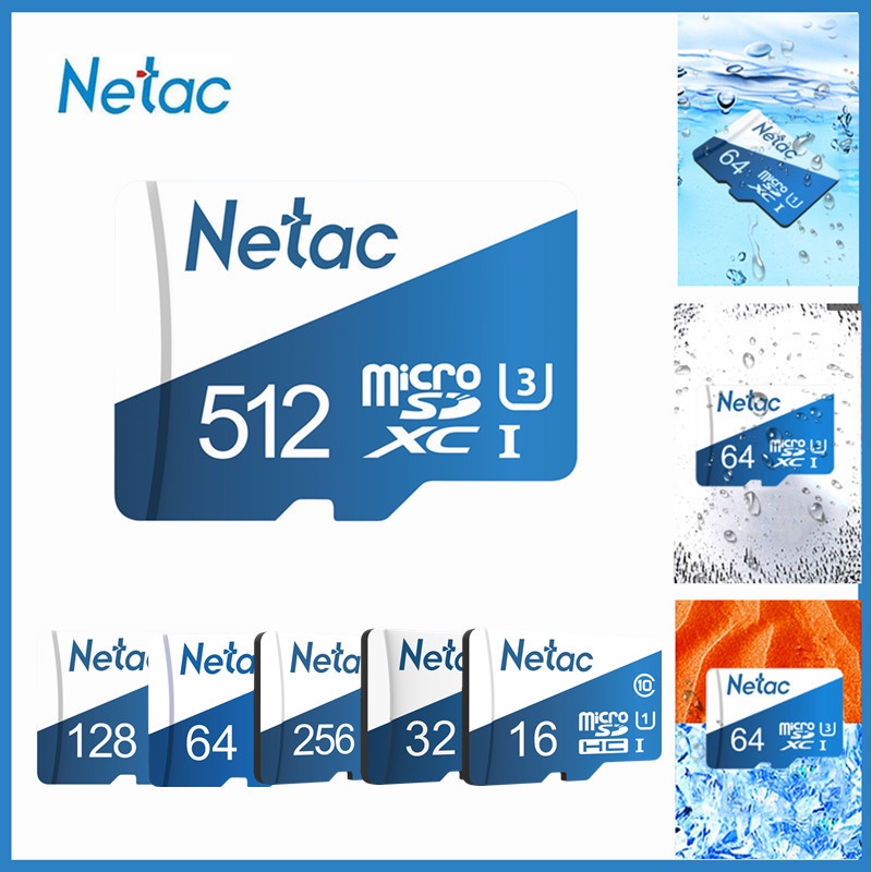 Netac 512GB 80MB/s Micro SD Card 256GB 128GB Kelas10Micro SDXC TF Card Flash Memory Card Penyimpanan Data