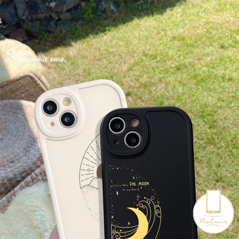 Simple The Sun Moon Case Realme C25Y C30 C17 C55 C53 10 10Pro C35 C21 C21Y C20 C31 C20A C12 C25s Realme 8i 5 9i 6 8Pro 6s 5 6i 85i 7i C15 C1 GT C17 C2 C3 Soft Sarung Couple Tpu