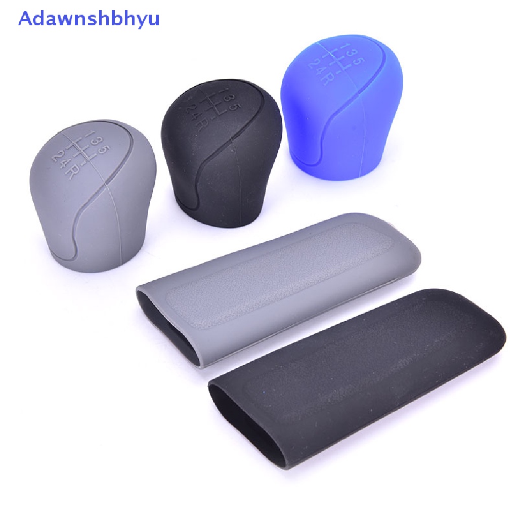 Adhyu Universal Car Gear Hand Shift Knob Cover Silikon Rem Tangan Pelindung Non-Slip ID