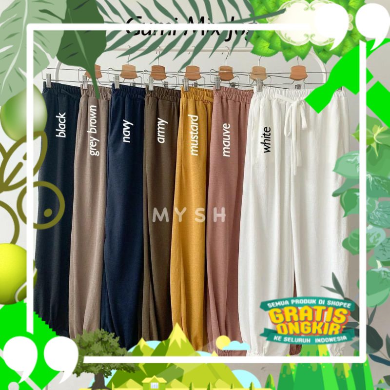 FM - GUMI MIX JOGGER | JOGGER WANITA | CELANA PANJANG JOGER / anak kecil besar
