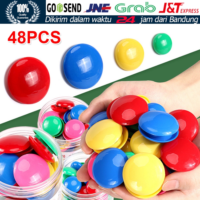 

3CM/48PCS Magnet Besar Papan Tulis Magnetic Pin/ Kancing Magnet Berwarna Untuk Pengajaran