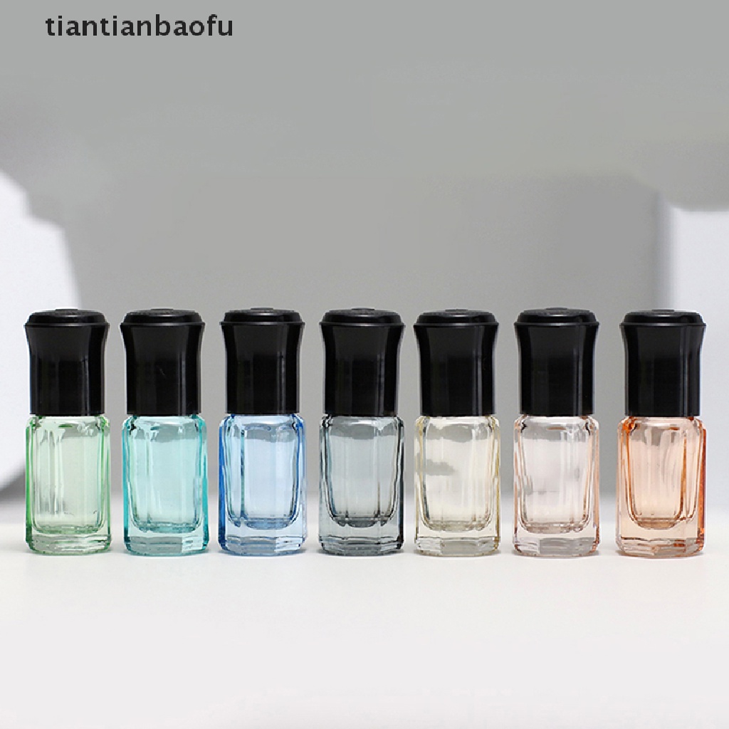 [tiantianbaofu] Botol Rol Kaca Tebal 3ml Botol Roll On Gradasi Warna Butik