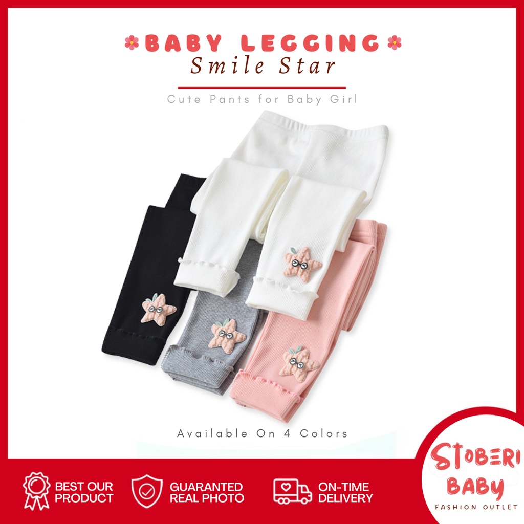 stoberi baby - SMILESTAR legging anak perempuan 1-6 tahun motif bintang