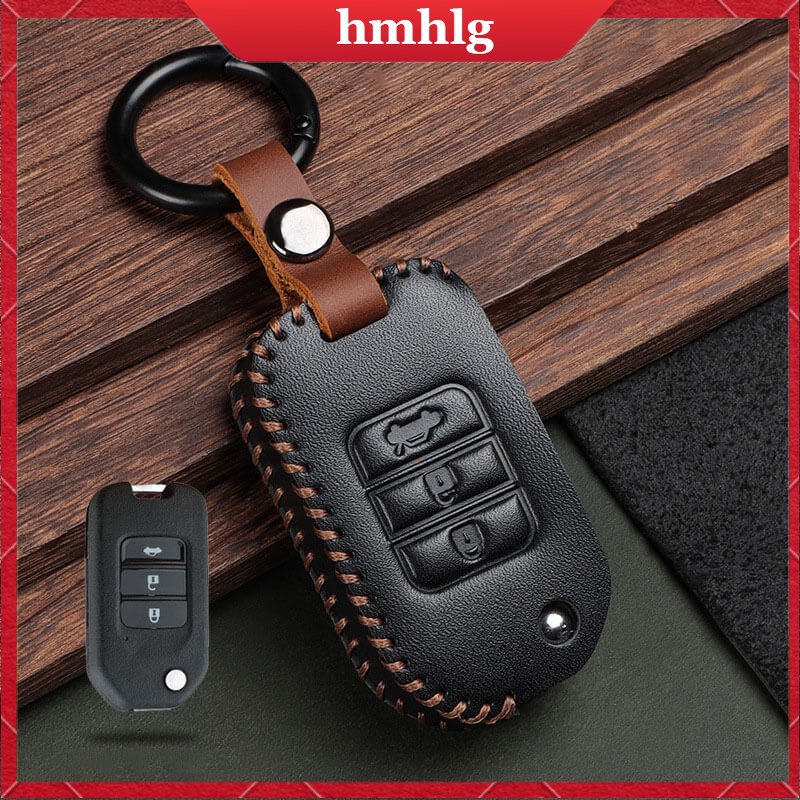 [Tersedia] Cover Case Kunci Mobil Bahan Kulit Sapi Untuk Honda Civic CR-V HR-V Accord Jade Jazz City Vezel XRV CRV HRV Crider Odyssey