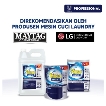 Rinso Matic Powder 900 gram Rinso Bubuk Detergent Bubuk Laundry Kiloan Rinso Matic Professional