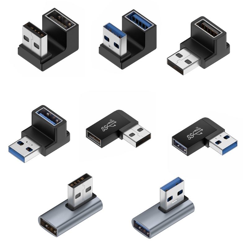 Gro Adapter Ekstensi USB3 0derajat Kanan Atas Bawah Siku Untuk PC