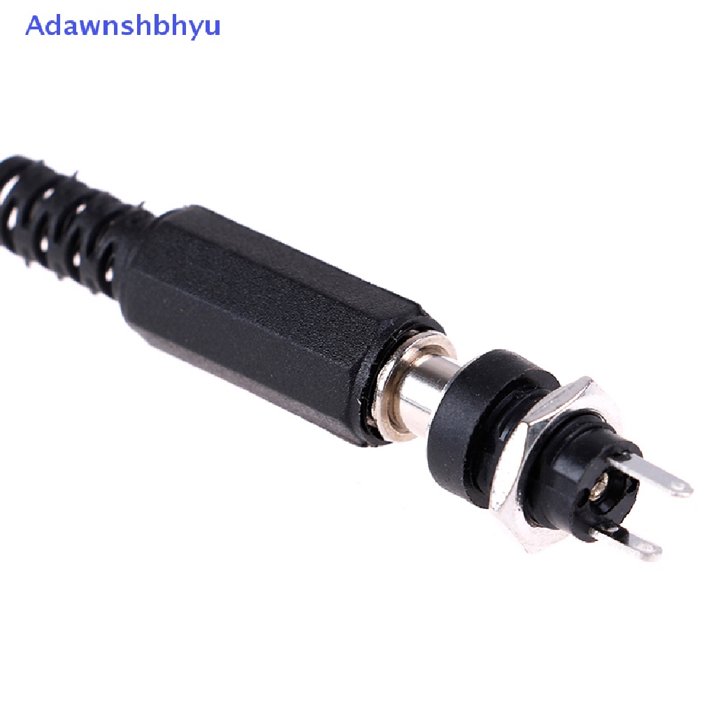 Adhyu Female Plug+Male Plug Jack Socket Adapter Konektor Dudukan Panel Power Supply Dc ID