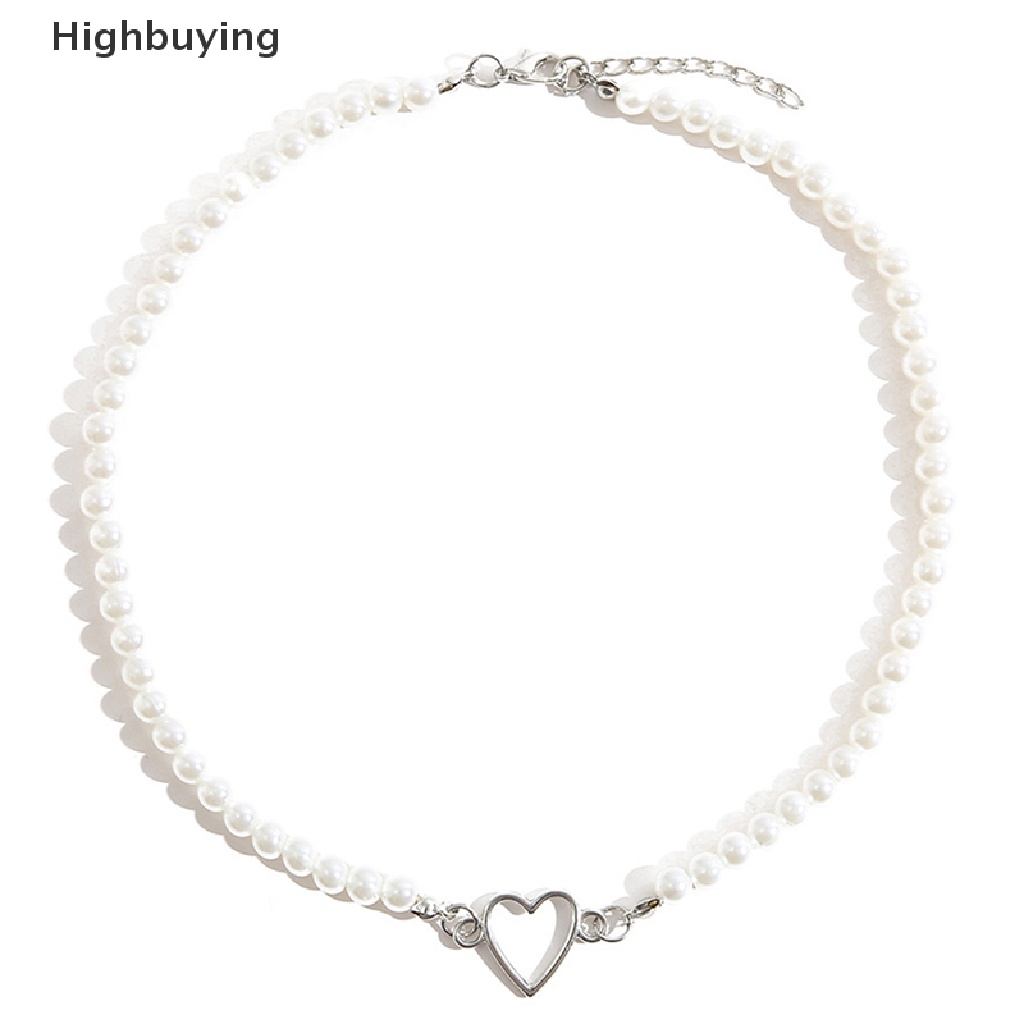 Hbid Korean Elegant Pearl Heart Beads Necklaces Pendant Choker For Women Ladies Fashion Clavicle Chain Accessories Jewelry Gifts Glory