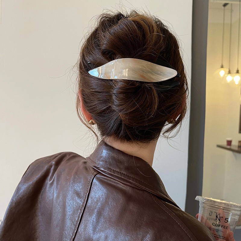 Jepit Rambut Simple Asam Asetat Cewe Belakang Kepala, Grab Selebriti Internet Besar2023Model Baru