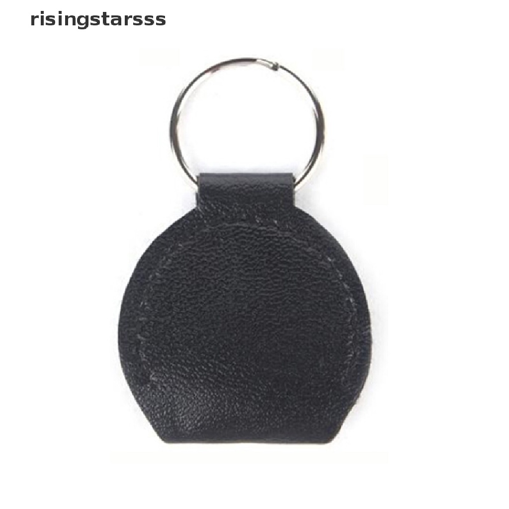 Rsid Span-new 1pcs Guitar Picks Holder Case Hitam Kulit Imitasi Gantungan Kunci Plectrum Cases Bag Jelly