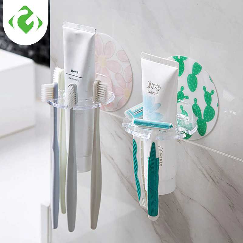 (BISA COD) FTIHSHP GUANYAO Rak Sikat Gigi Pasta Gigi Wall Mounted Toothbrush Holder - E1910