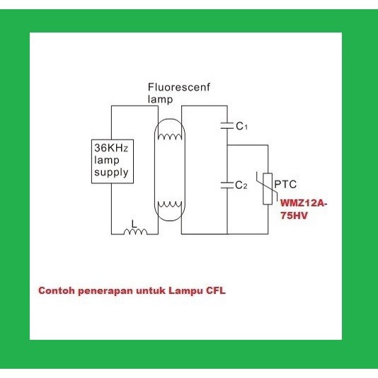 PTC Thermistor antara 2.4K - 3.6K untuk speed fan kontgroler