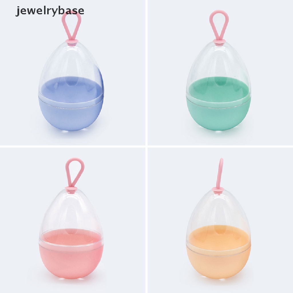 [jewelrybase] Puffs Transparan Kosong Kotak Pengeringan Tempat Penyimpanan Portable Spons Berdiri Kosmetik Butik