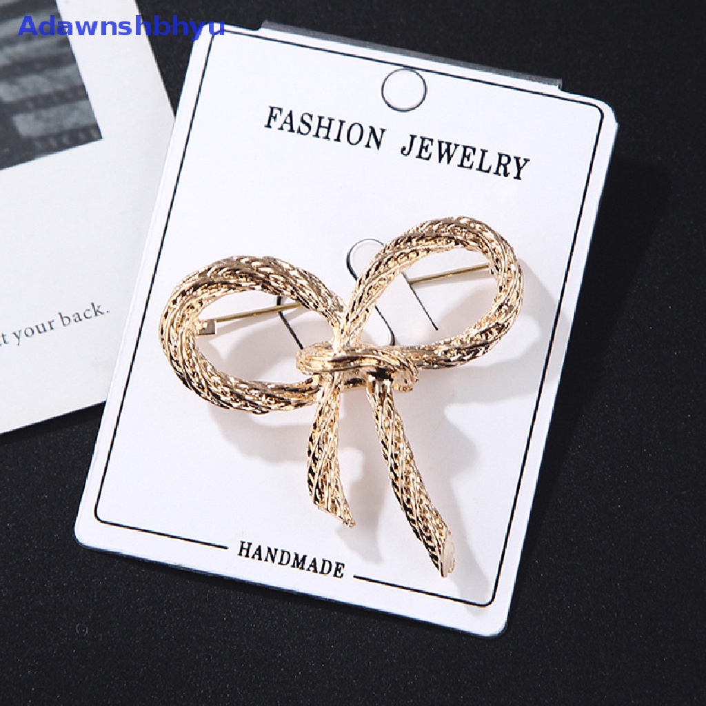 Adhyu Fashion Bow Brooches for Women Bowknot Brooch Pin Safety Lapel Pins Brooch Wedding Jewelry Accessories ID