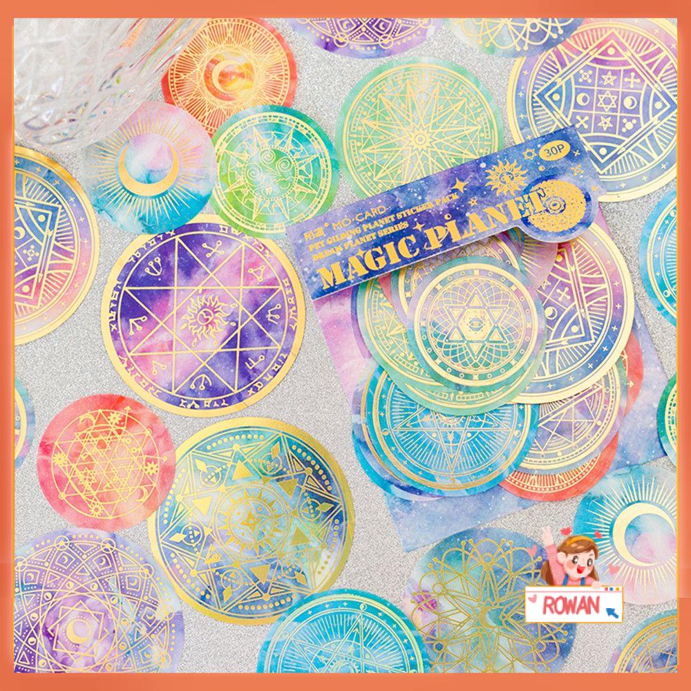 R-flower 30pcs Stiker Hias Jurnal Planner Telepon Art Stationery Fantasy Planet Series