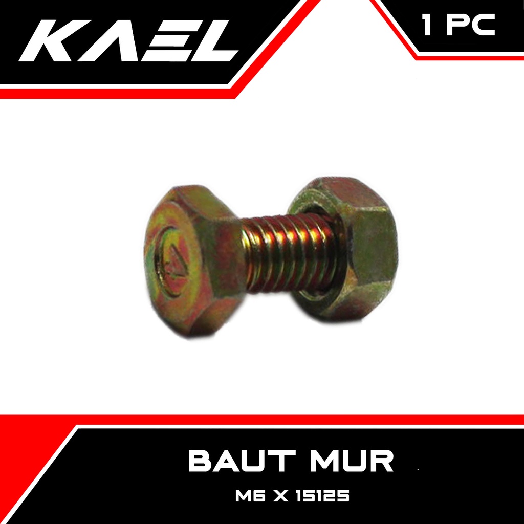 Baut Mur M6 X 15 Baud Nut M6x15-M 6 X 15-M6-6x15