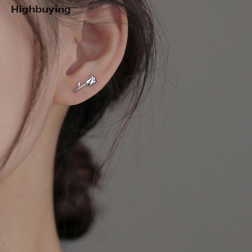 Hbid Anting Wanita Tulip Silver Earrings Designer Sense Perhiasan Aksesoris Grosir Anting Wanita Glory