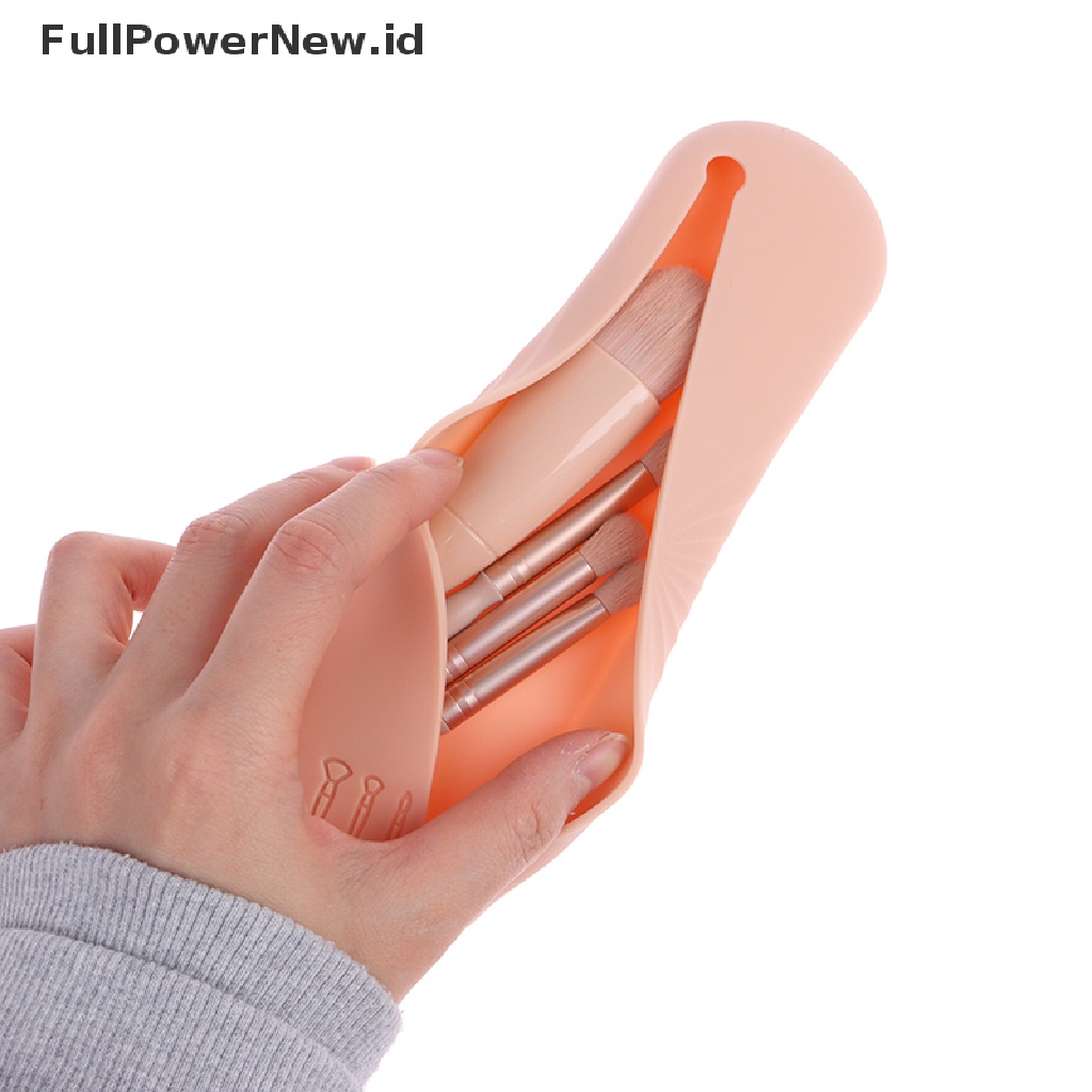 Power Tas Makeup Portable Makeup Brush Pouch Organizer Kosmetik Silikon Untuk Travel ID