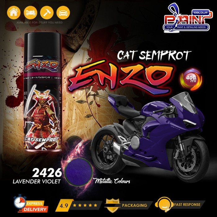 Cat Semprot ENZO 2426 LAVENDER VIOLET Bukan Samurai/Pylox Metallic