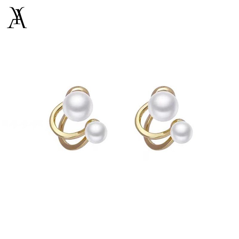 AY(CN) Anting Stud S925 Sterling Silver Hias Mutiara Untuk Wanita