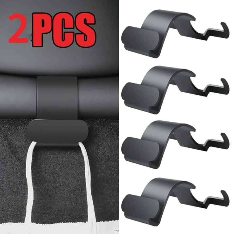 Tas Koper Payung Gantungan ABS Kait 2PCS Untuk Tesla Model Y Kait Bagasi Belakang Tempat Penyimpanan Tas Payung Hanger ABS Hooks Organizer Model Y Interior Aksesoris Mobil