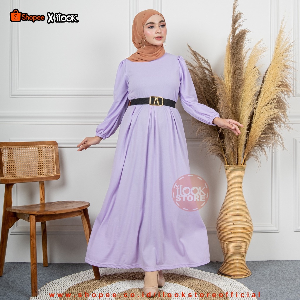 ilook | Sekar Dress | Dress Maxi Wanita + Belt Terkini