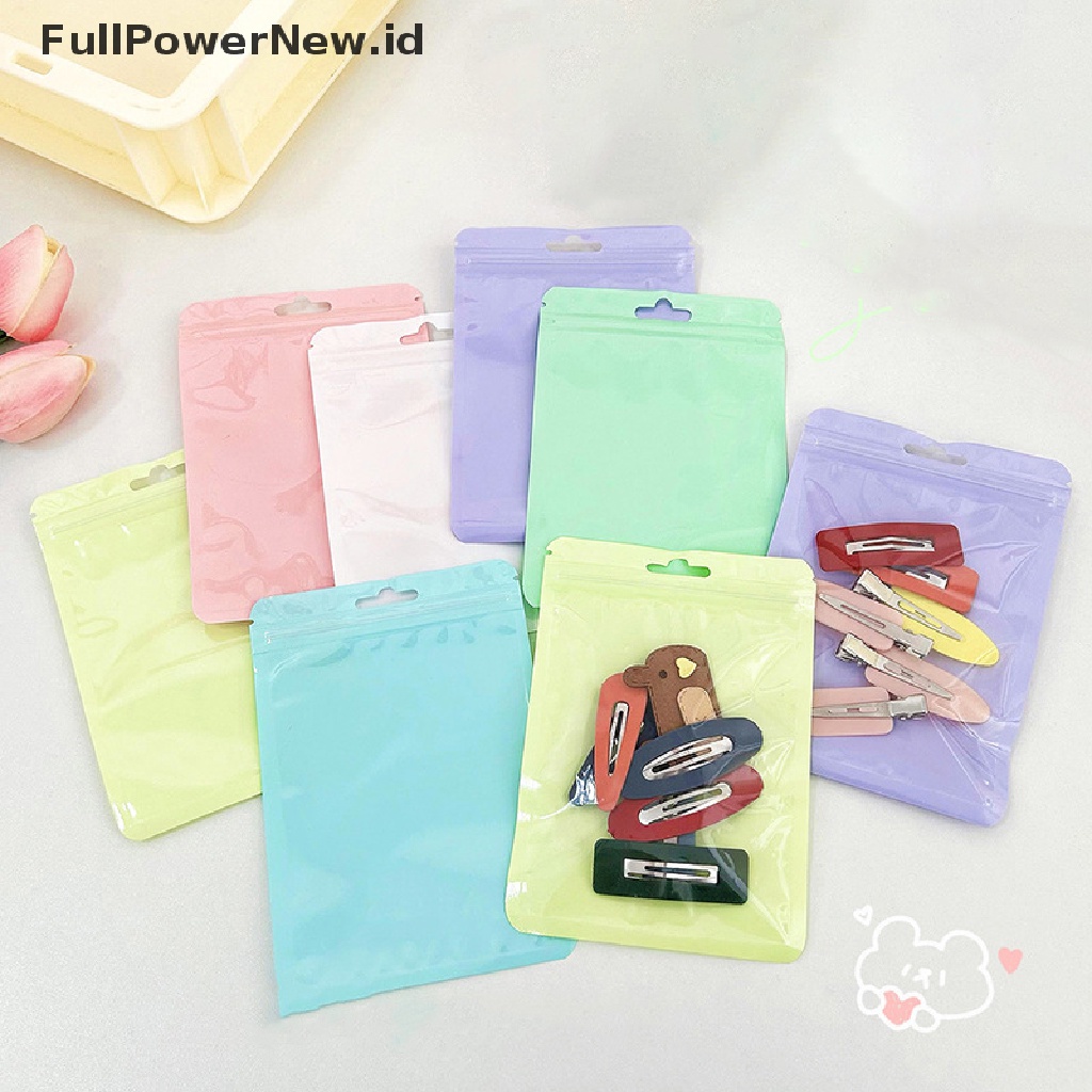 Power 10Pcs Resealable Odor Proof Bags Zip Lock Macaron Color Aluminium Foil Pouch Bag ID