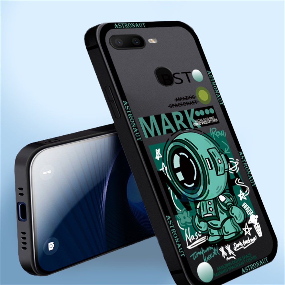 Casing hp Oppo Reno 8T A17 A77S A57 2022 A15 A16 A16K A16S A54S A54 A53 A12 A5S A7 A3S A11k A52 A92 A94 A37 F9 5F A1K A31 A8 A55 C1 Green series Astronot Soft Silicone Case Binteacase